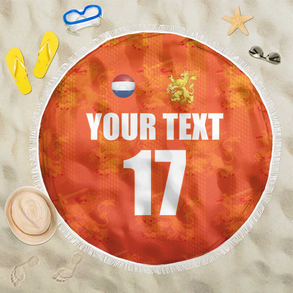 Custom Netherlands Football Beach Blanket Oranje Go Champions