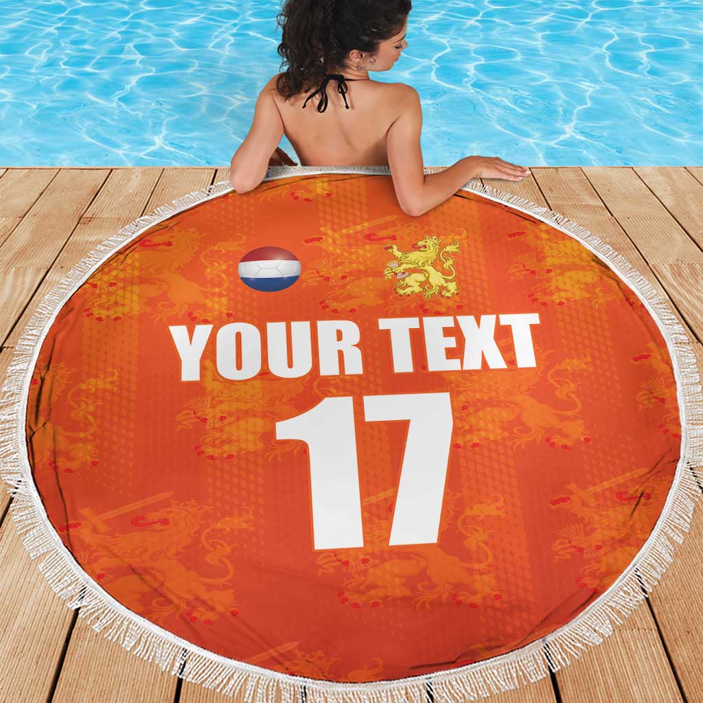 Custom Netherlands Football Beach Blanket Oranje Go Champions
