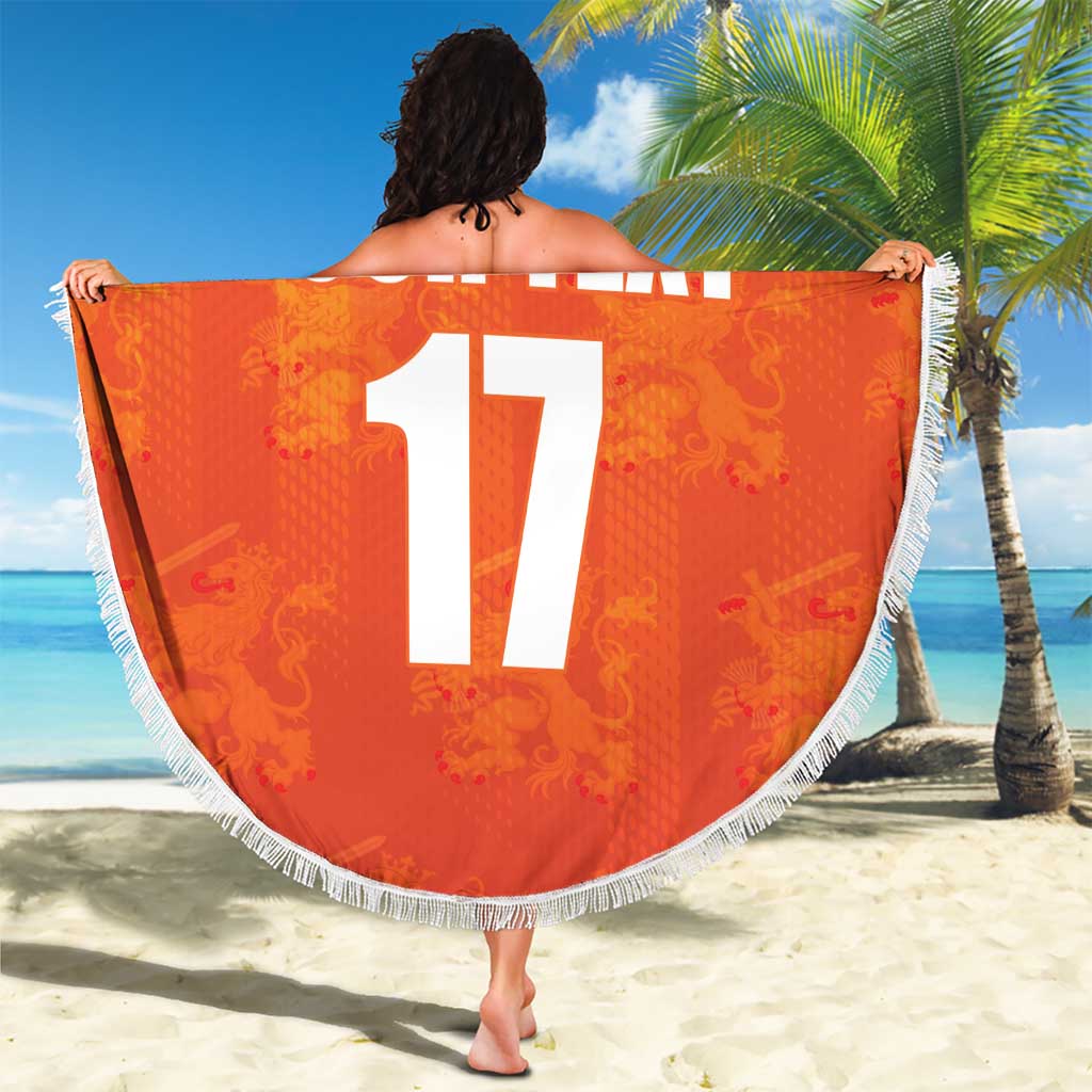 Custom Netherlands Football Beach Blanket Oranje Go Champions