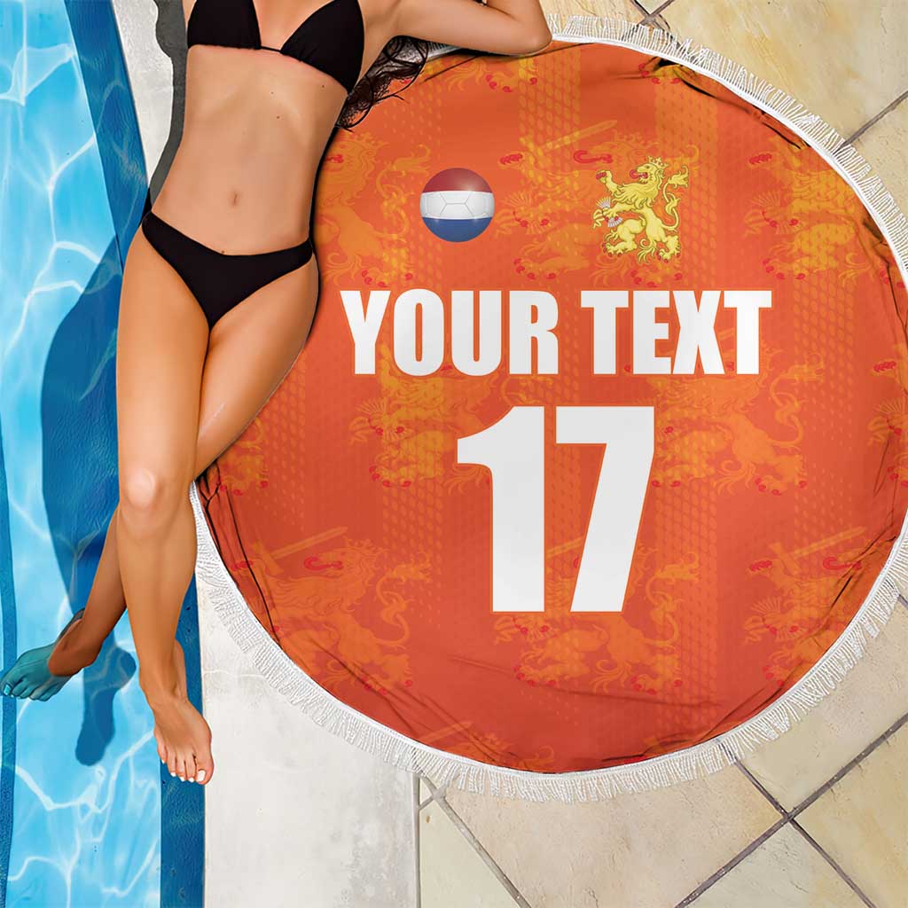 Custom Netherlands Football Beach Blanket Oranje Go Champions