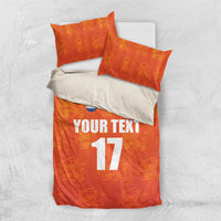 Custom Netherlands Football Bedding Set Oranje Go Champions