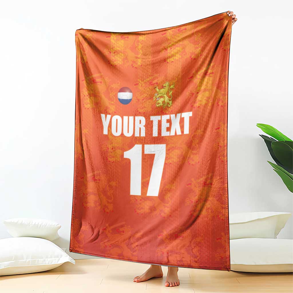 Custom Netherlands Football Blanket Oranje Go Champions