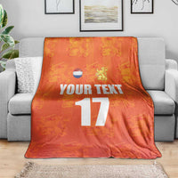 Custom Netherlands Football Blanket Oranje Go Champions