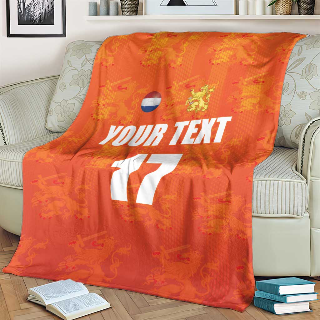 Custom Netherlands Football Blanket Oranje Go Champions
