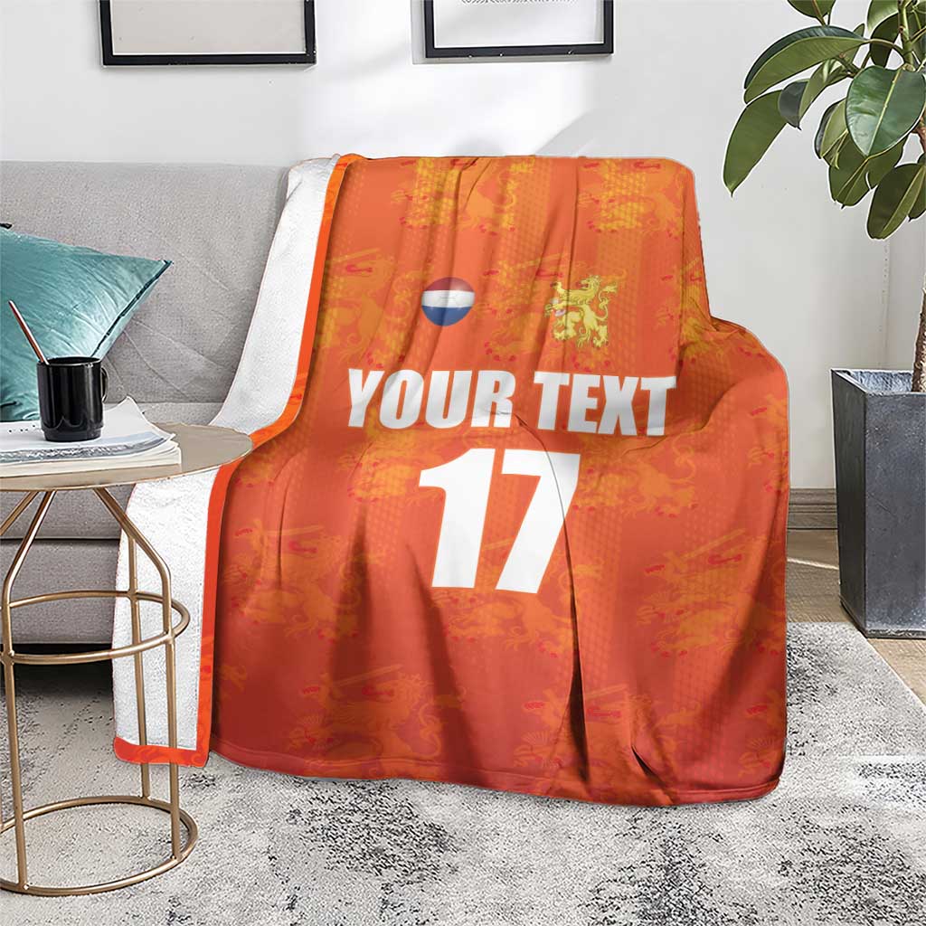Custom Netherlands Football Blanket Oranje Go Champions