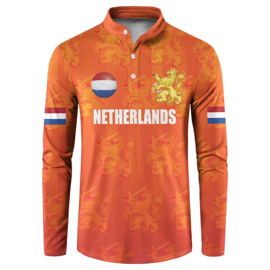 Custom Netherlands Football Button Sweatshirt Oranje Go Champions
