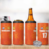 Custom Netherlands Football 4 in 1 Can Cooler Tumbler Oranje Go Champions