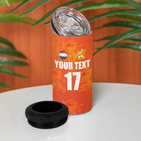 Custom Netherlands Football 4 in 1 Can Cooler Tumbler Oranje Go Champions