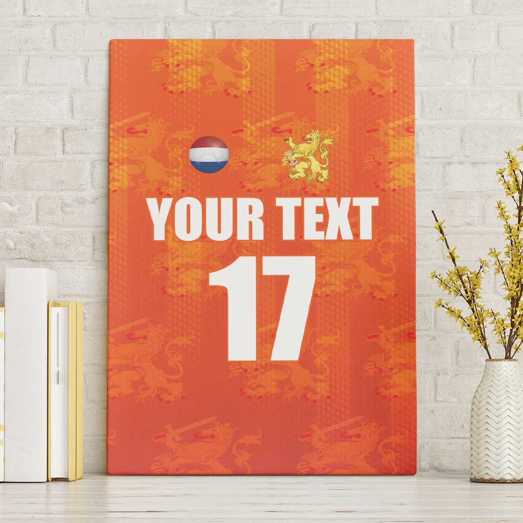 Custom Netherlands Football Canvas Wall Art Oranje Go Champions