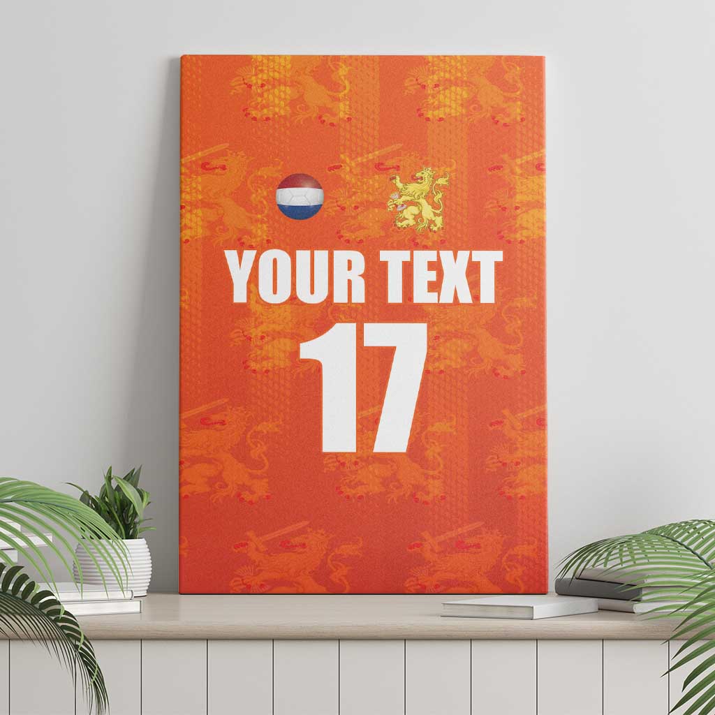 Custom Netherlands Football Canvas Wall Art Oranje Go Champions