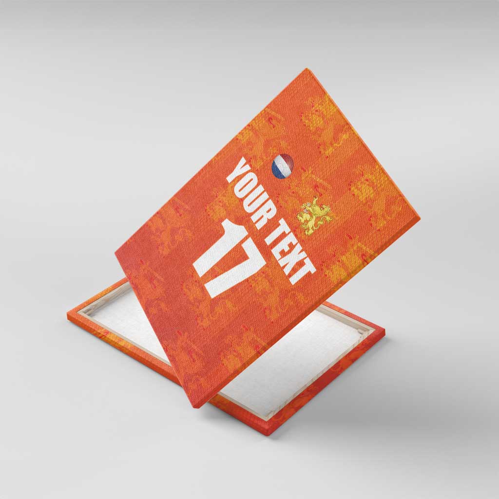 Custom Netherlands Football Canvas Wall Art Oranje Go Champions