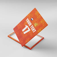 Custom Netherlands Football Canvas Wall Art Oranje Go Champions