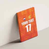 Custom Netherlands Football Canvas Wall Art Oranje Go Champions