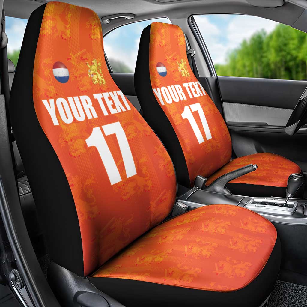 Custom Netherlands Football Car Seat Cover Oranje Go Champions
