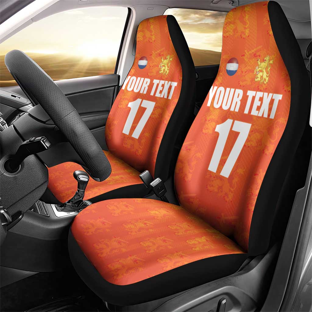 Custom Netherlands Football Car Seat Cover Oranje Go Champions