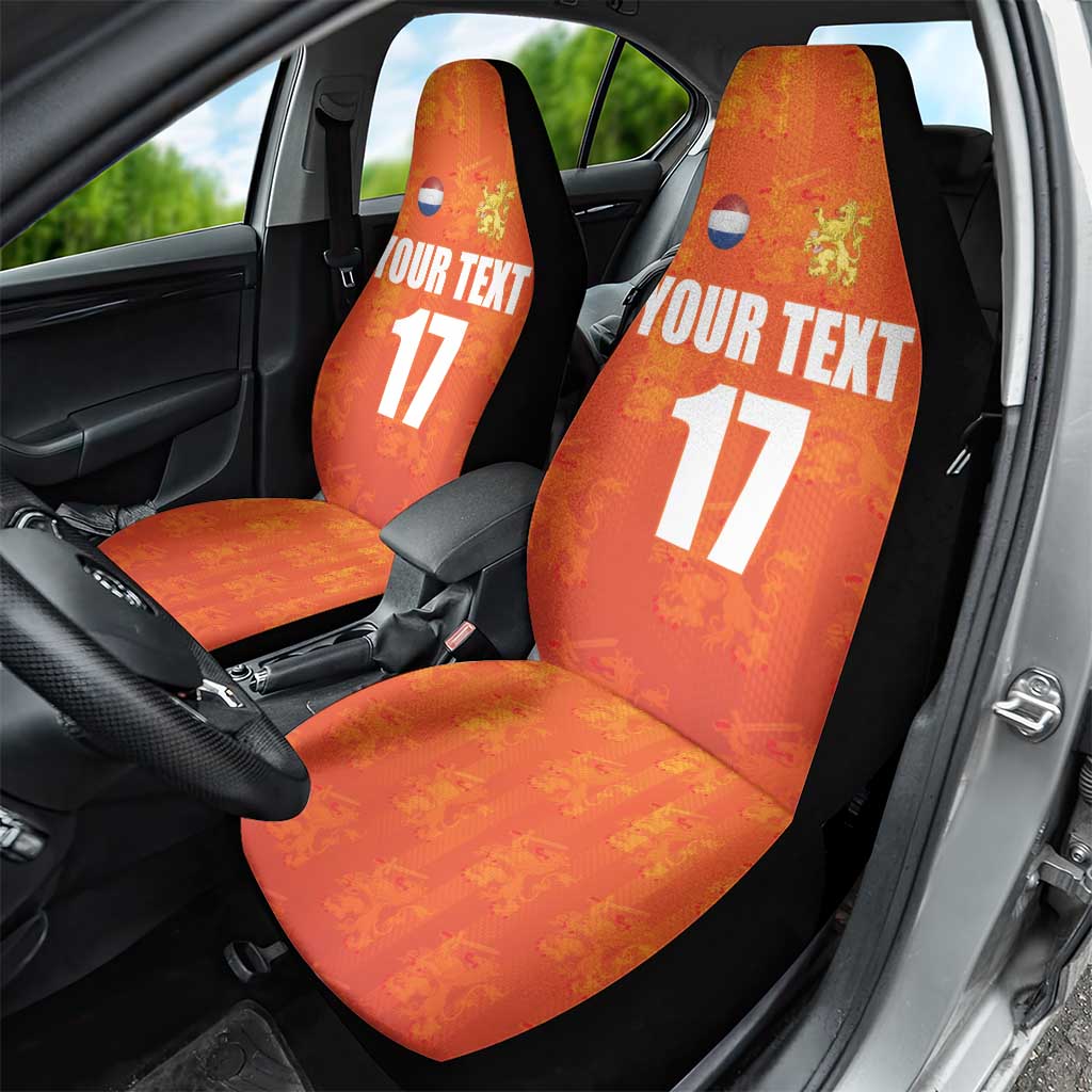Custom Netherlands Football Car Seat Cover Oranje Go Champions