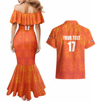 Custom Netherlands Football Couples Matching Mermaid Dress and Hawaiian Shirt Oranje Go Champions