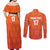 Custom Netherlands Football Couples Matching Off Shoulder Maxi Dress and Long Sleeve Button Shirt Oranje Go Champions