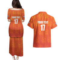 Custom Netherlands Football Couples Matching Puletasi and Hawaiian Shirt Oranje Go Champions
