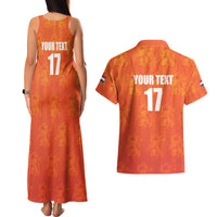 Custom Netherlands Football Couples Matching Tank Maxi Dress and Hawaiian Shirt Oranje Go Champions