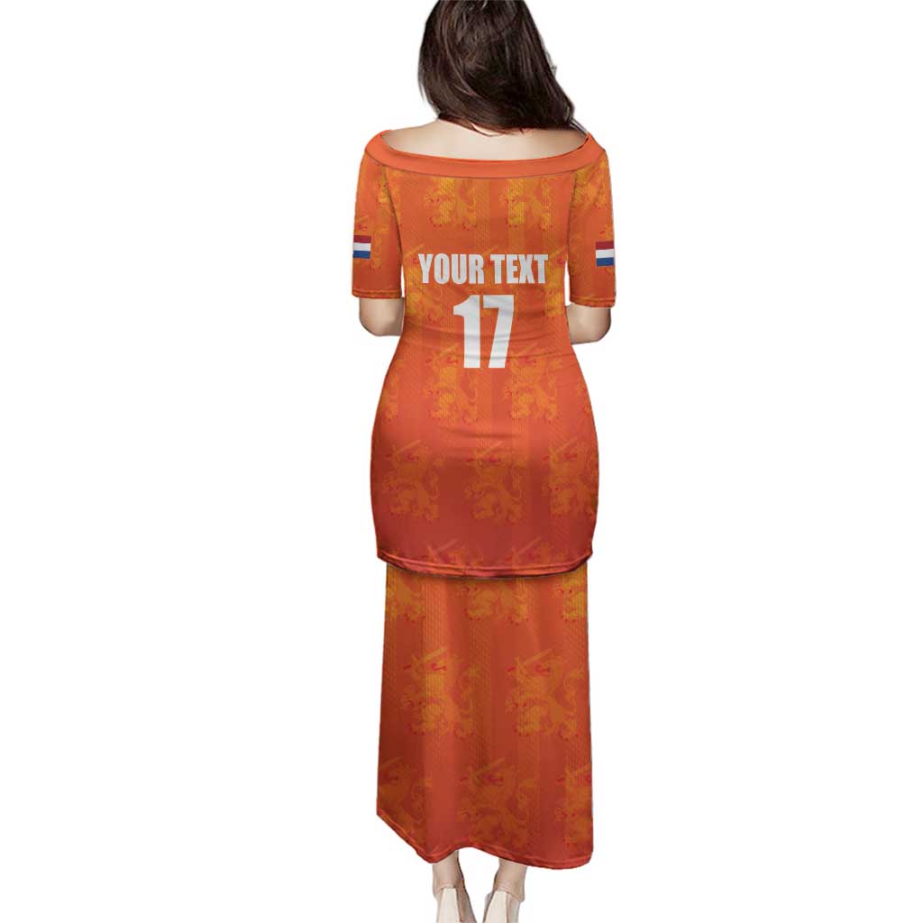 Custom Netherlands Football Family Matching Puletasi and Hawaiian Shirt Oranje Go Champions
