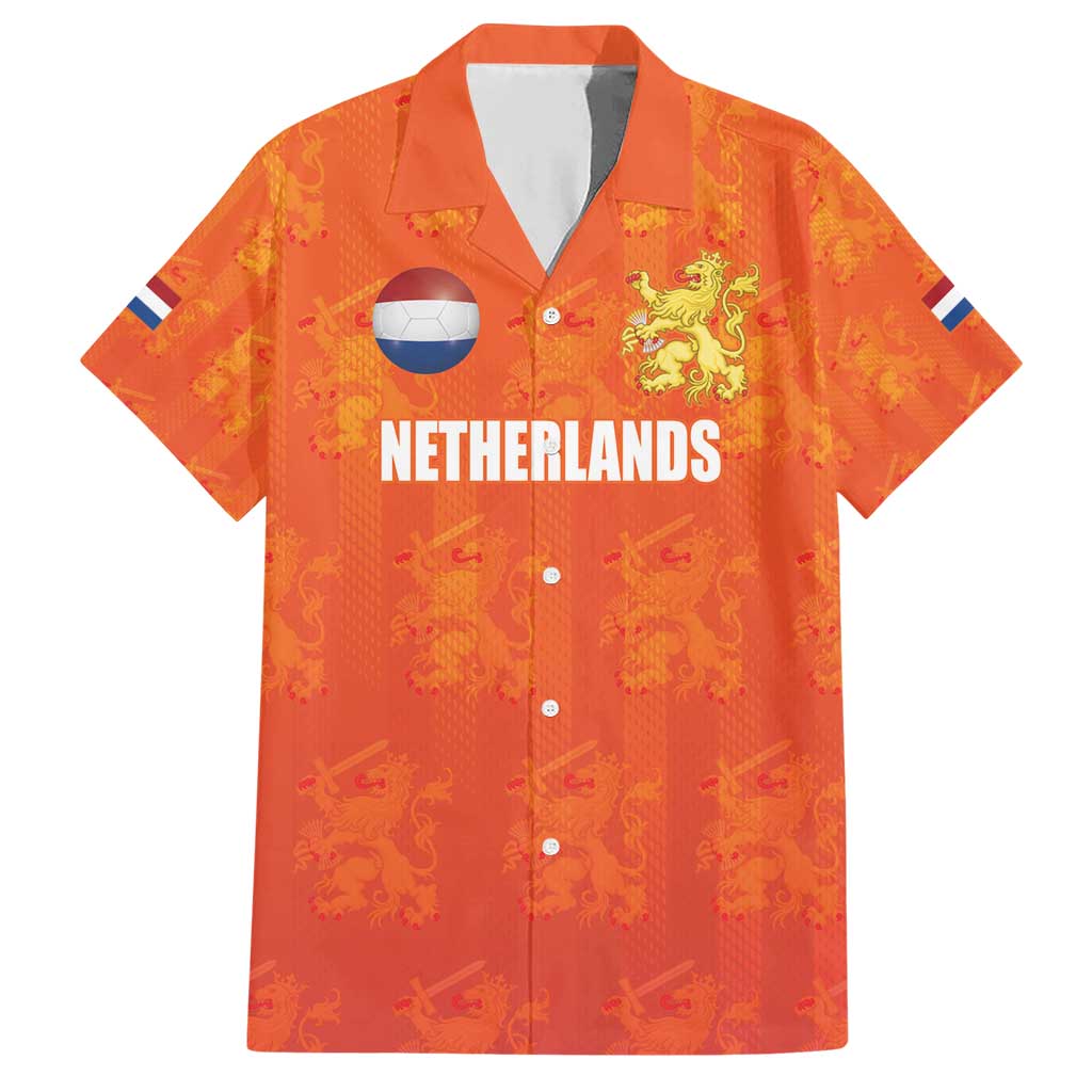 Custom Netherlands Football Family Matching Short Sleeve Bodycon Dress and Hawaiian Shirt Oranje Go Champions
