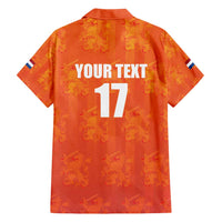 Custom Netherlands Football Family Matching Short Sleeve Bodycon Dress and Hawaiian Shirt Oranje Go Champions