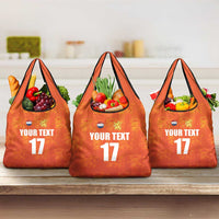 Custom Netherlands Football Grocery Bag Oranje Go Champions