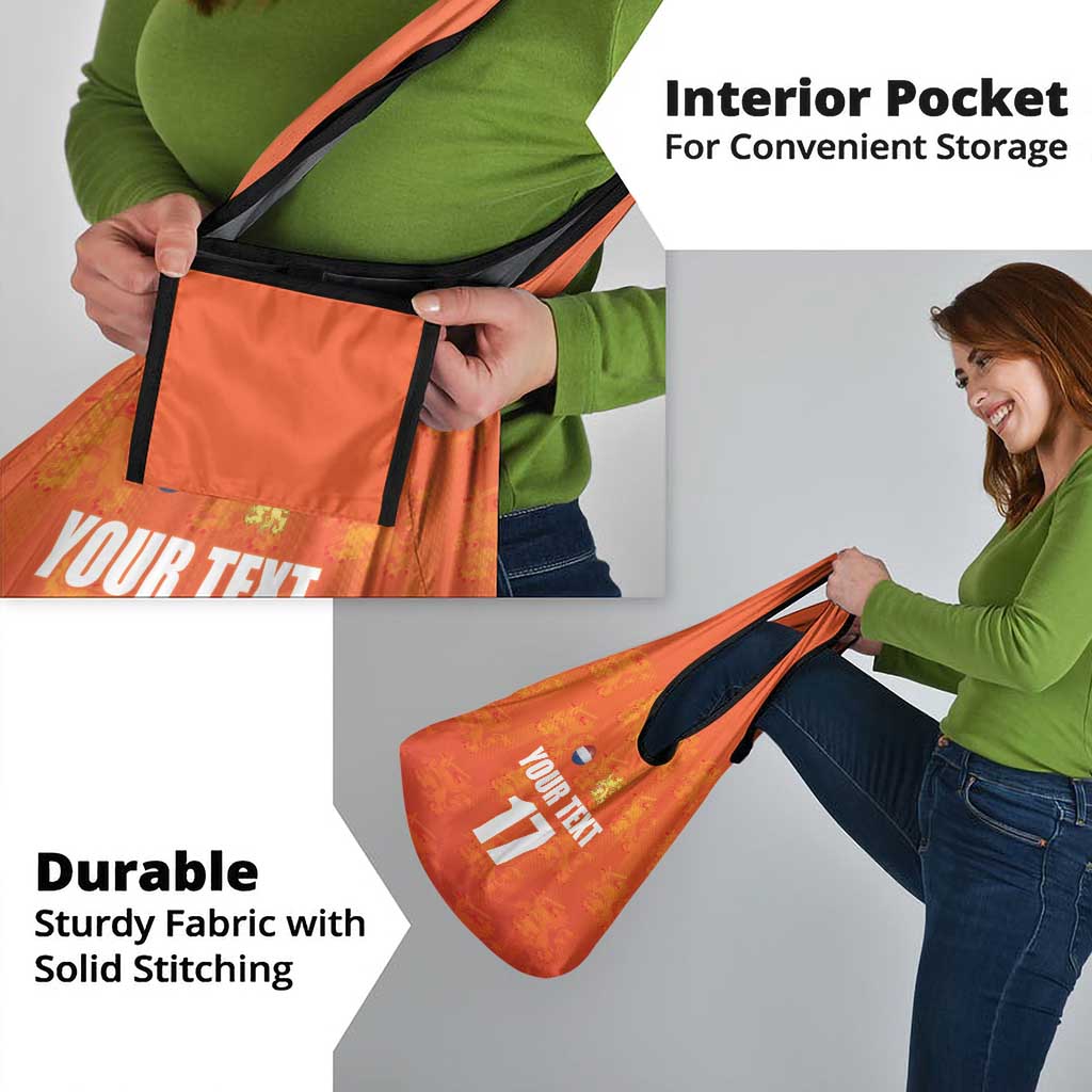 Custom Netherlands Football Grocery Bag Oranje Go Champions