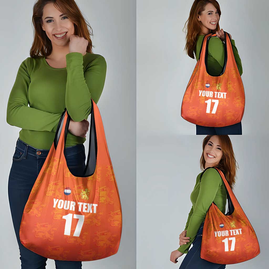 Custom Netherlands Football Grocery Bag Oranje Go Champions