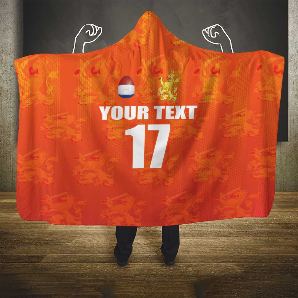 Custom Netherlands Football Hooded Blanket Oranje Go Champions