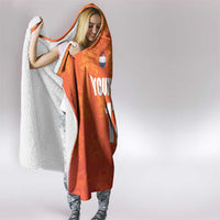 Custom Netherlands Football Hooded Blanket Oranje Go Champions