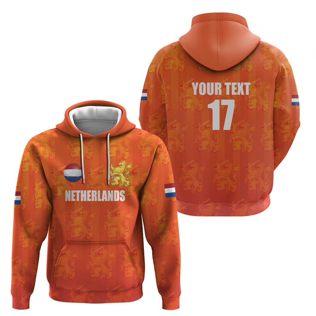 Custom Netherlands Football Hoodie Oranje Go Champions