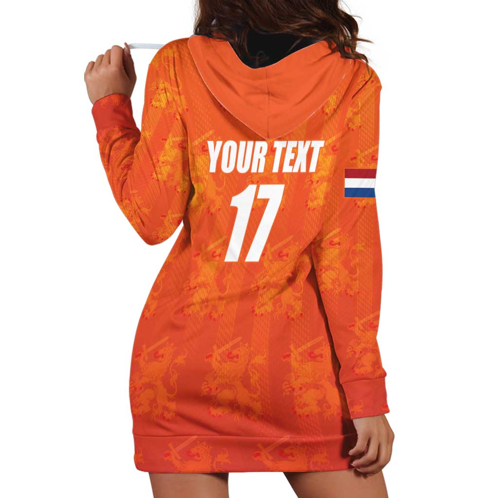 Custom Netherlands Football Hoodie Dress Oranje Go Champions