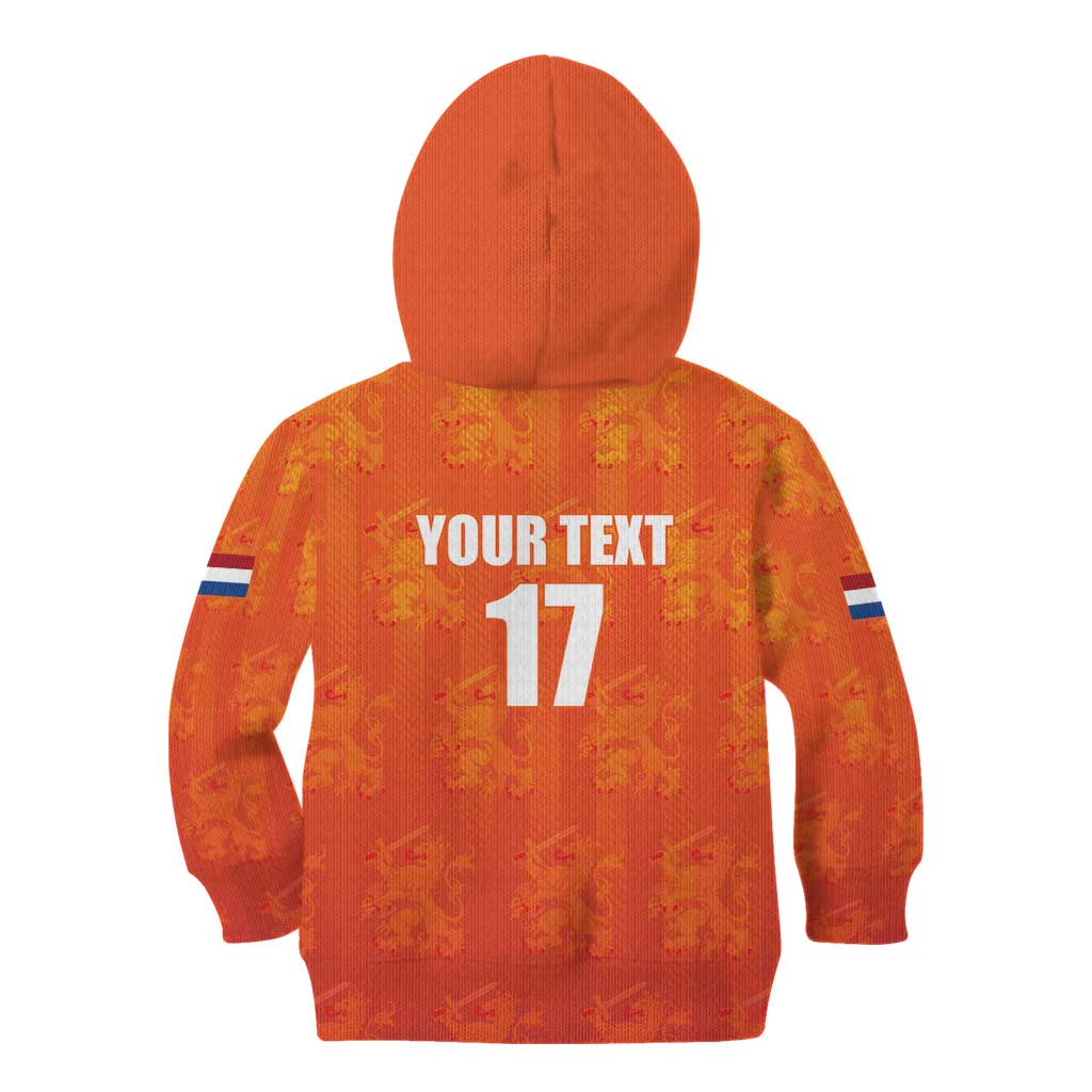 Custom Netherlands Football Kid Hoodie Oranje Go Champions