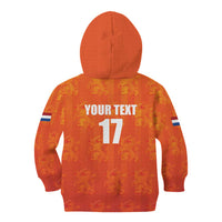Custom Netherlands Football Kid Hoodie Oranje Go Champions