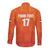Custom Netherlands Football Long Sleeve Button Shirt Oranje Go Champions