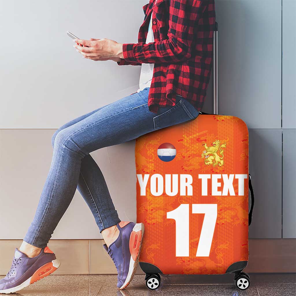 Custom Netherlands Football Luggage Cover Oranje Go Champions