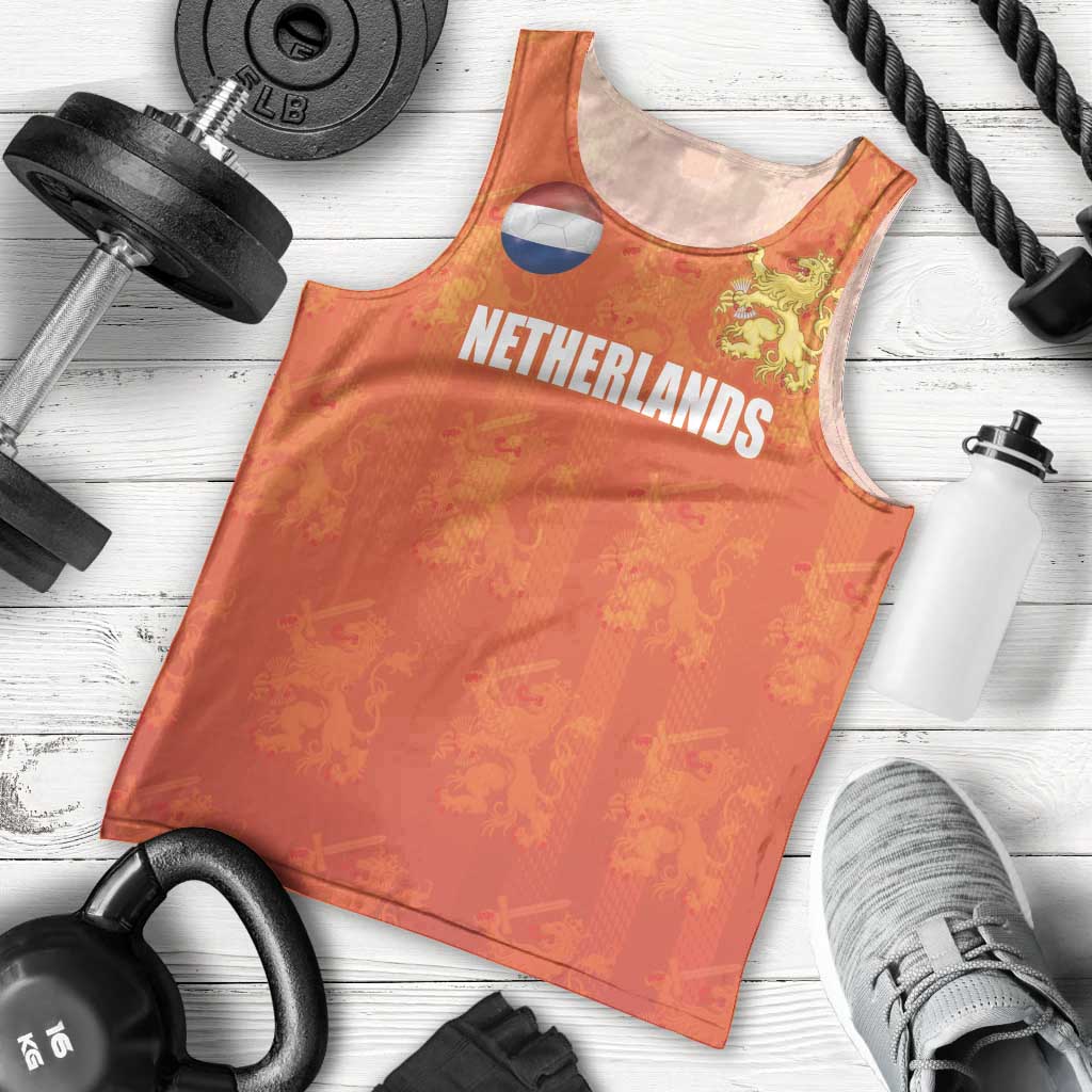 Custom Netherlands Football Men Tank Top Oranje Go Champions