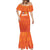 Custom Netherlands Football Mermaid Dress Oranje Go Champions