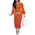 Custom Netherlands Football Off The Shoulder Long Sleeve Dress Oranje Go Champions