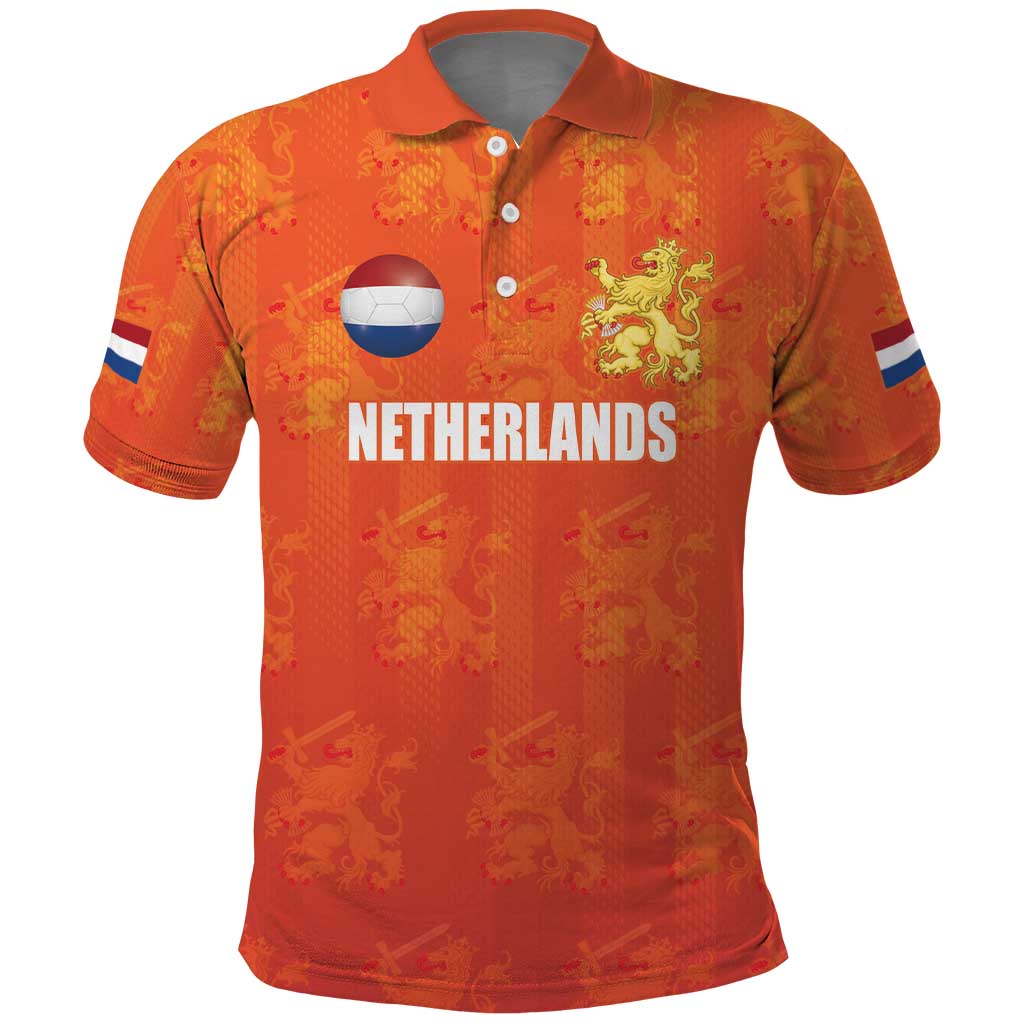 Custom Netherlands Football Polo Shirt Oranje Go Champions