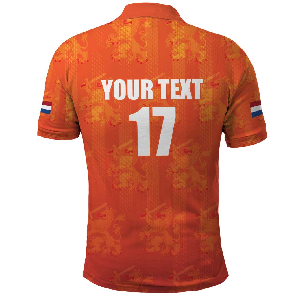 Custom Netherlands Football Polo Shirt Oranje Go Champions