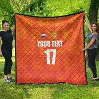 Custom Netherlands Football Quilt Oranje Go Champions
