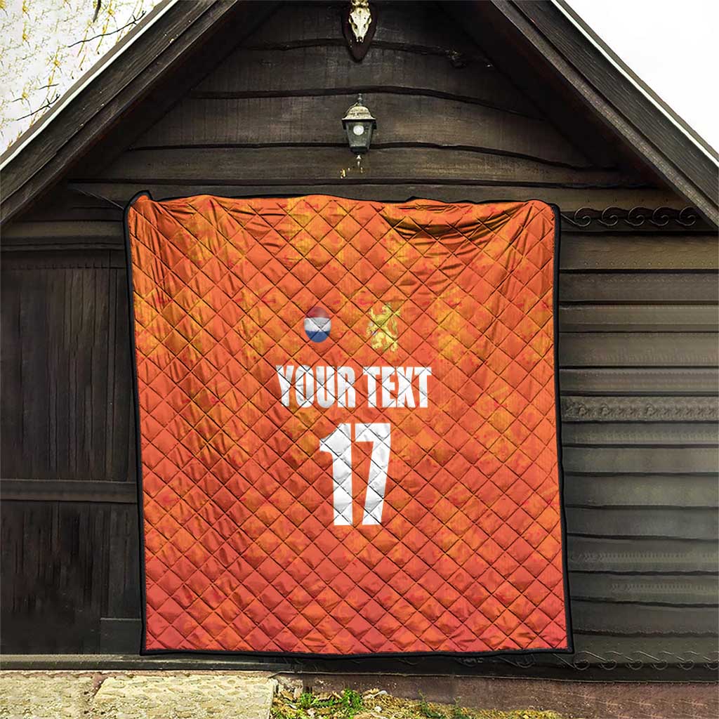 Custom Netherlands Football Quilt Oranje Go Champions