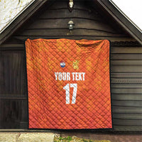 Custom Netherlands Football Quilt Oranje Go Champions