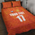 Custom Netherlands Football Quilt Bed Set Oranje Go Champions
