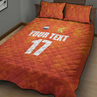 Custom Netherlands Football Quilt Bed Set Oranje Go Champions