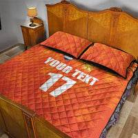 Custom Netherlands Football Quilt Bed Set Oranje Go Champions