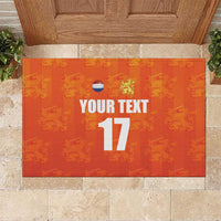 Custom Netherlands Football Rubber Doormat Oranje Go Champions
